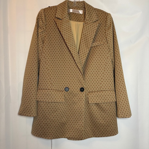 ESQUALO Jackets & Blazers - NWT ESQUALO Diamond Print Blazer Jacket Womens 6 Dutch Made Old Money Academia‎